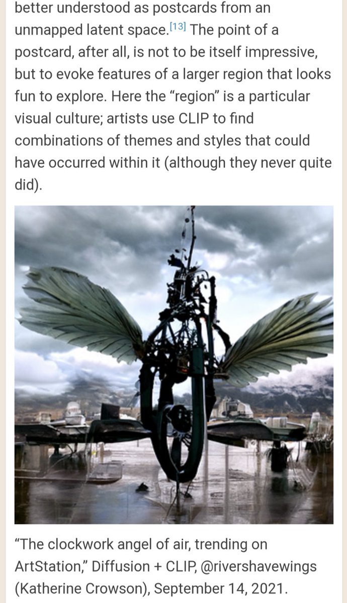 A mechanical, clockwork angel with large, translucent wings stands in a rainy, industrial landscape under a stormy sky, with scattered buildings and machinery in the background.